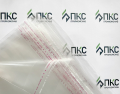 Пакет упаковочный п/п со скотч клапаном и еврослотом 30мкр 20*26+(5)+4 (уп 100шт)